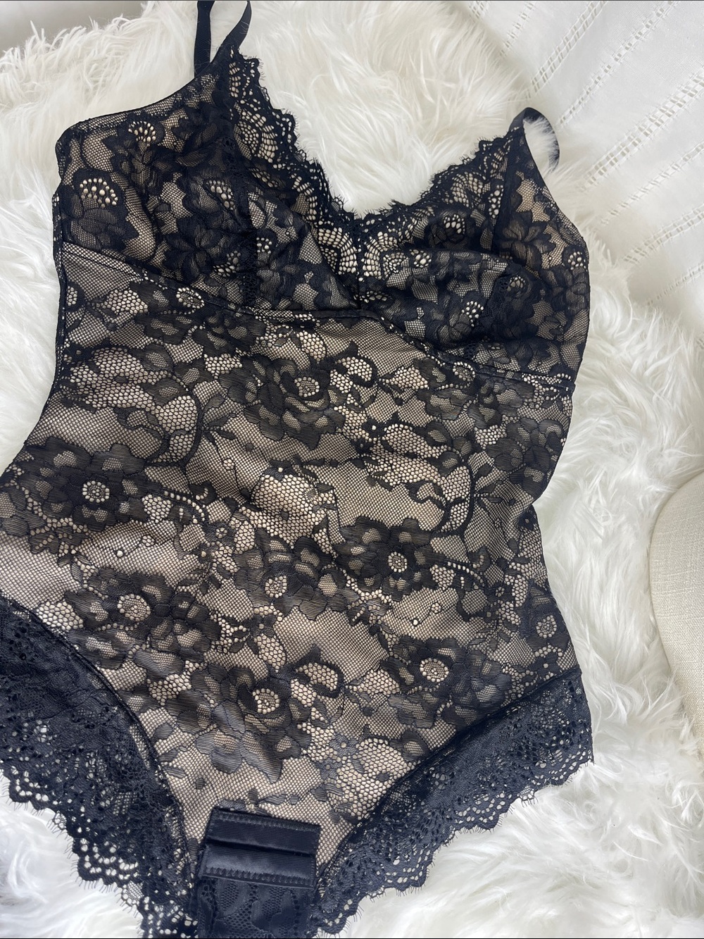 Black Lace Sheer Bodysuit Shapewear
